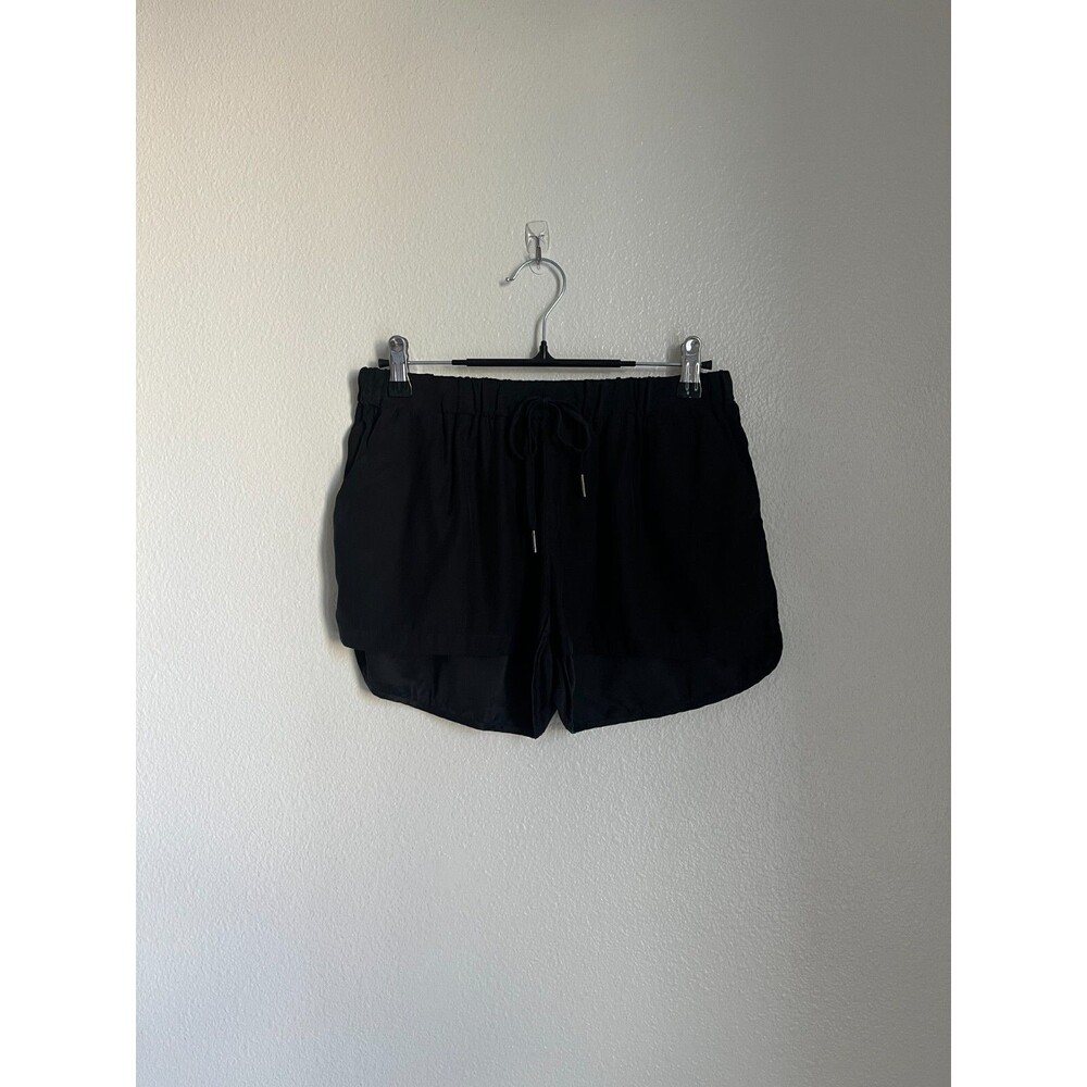 Frame Women's Flowy Drawstring Shorts In Black Si… - image 1